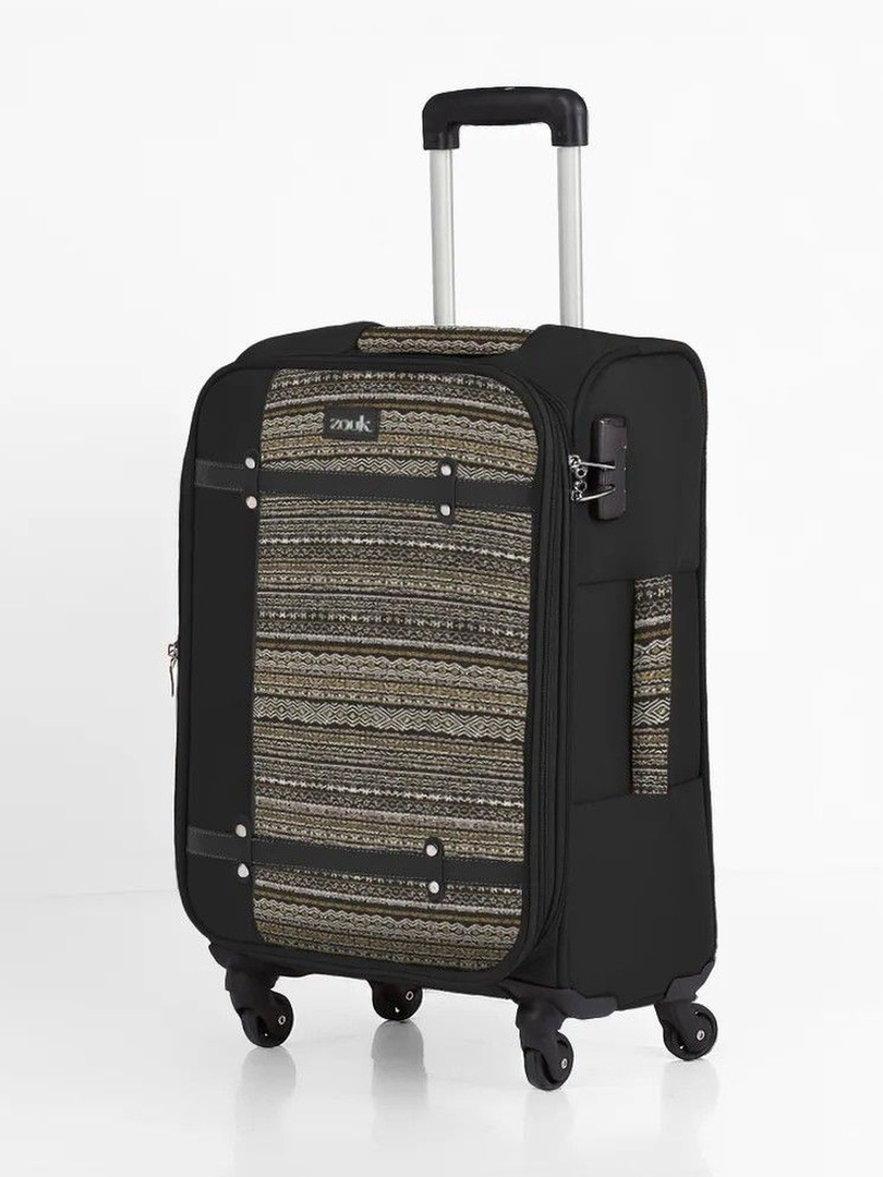 ZOUK Printed Medium Trolley Bag